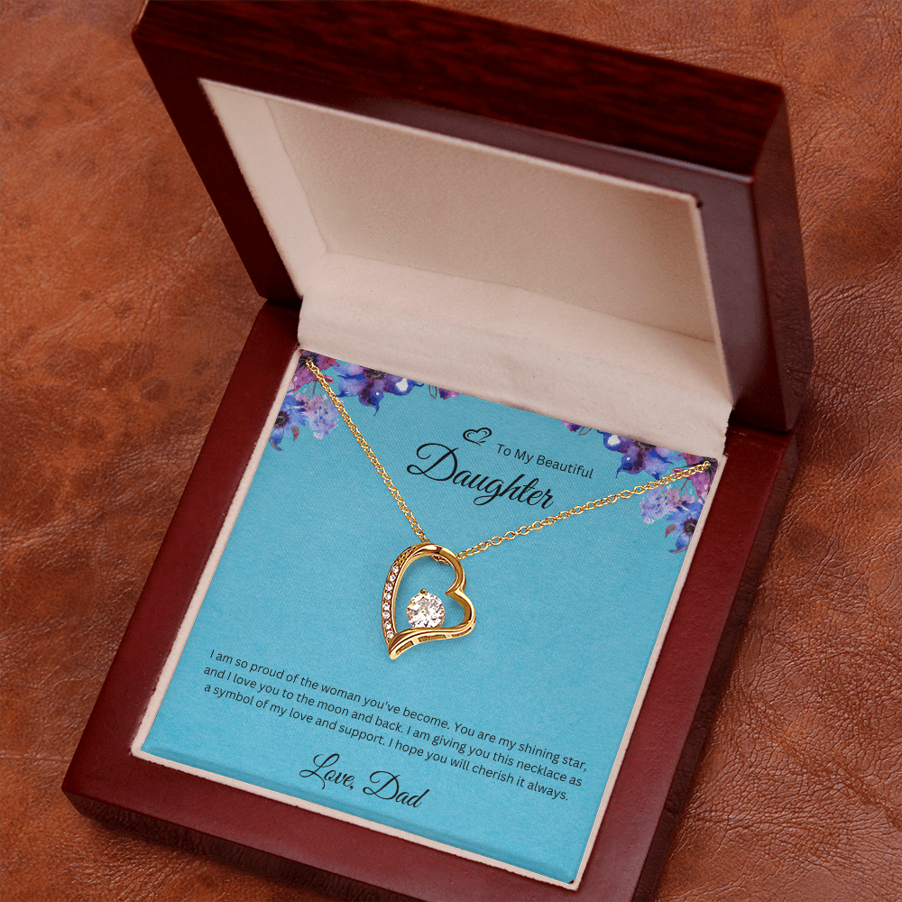 To My Beautiful Daughter – I'm So Proud of the Woman You've Become - Necklace Gift from Dad