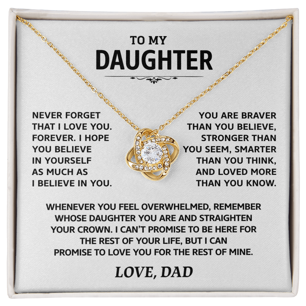 Daughter Gift From Dad, "Never Forget That I Love You"