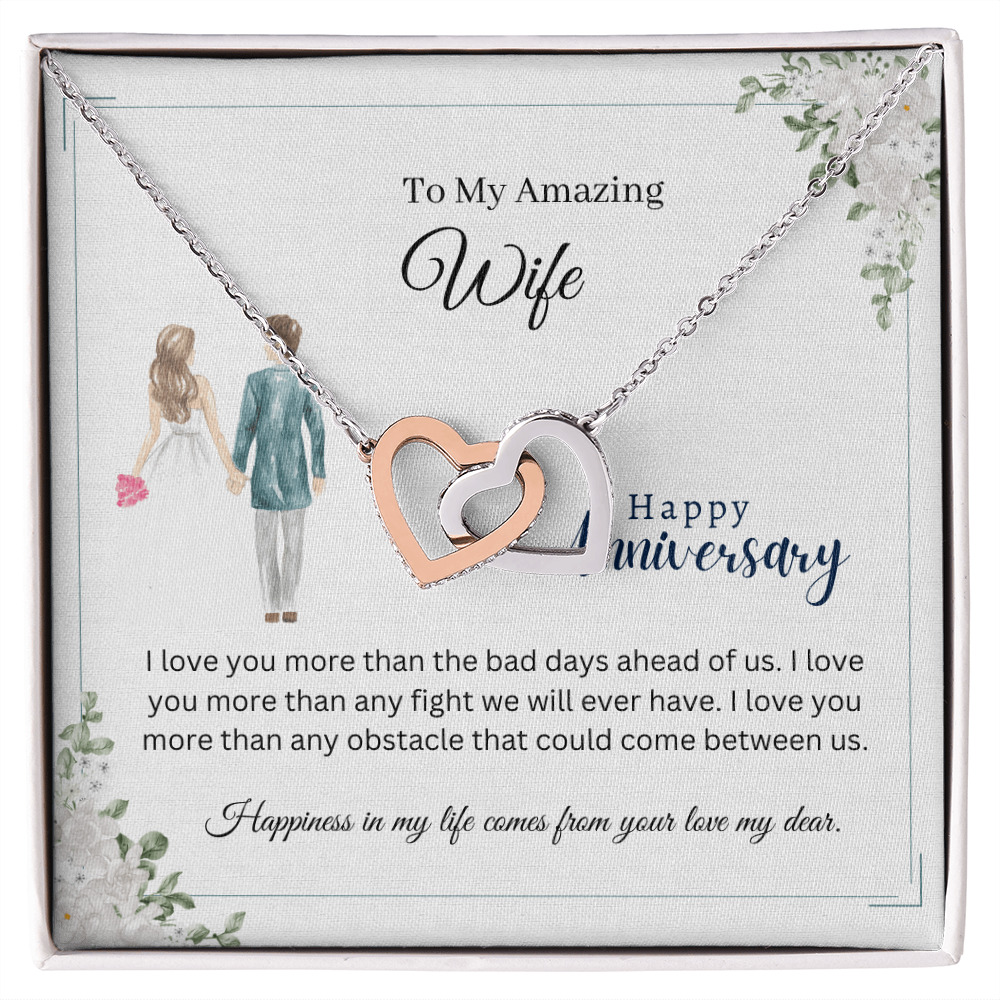 To My Amazing Wife – I Love You More Than Any Obstacle Between Us - Anniversary Necklace Gift