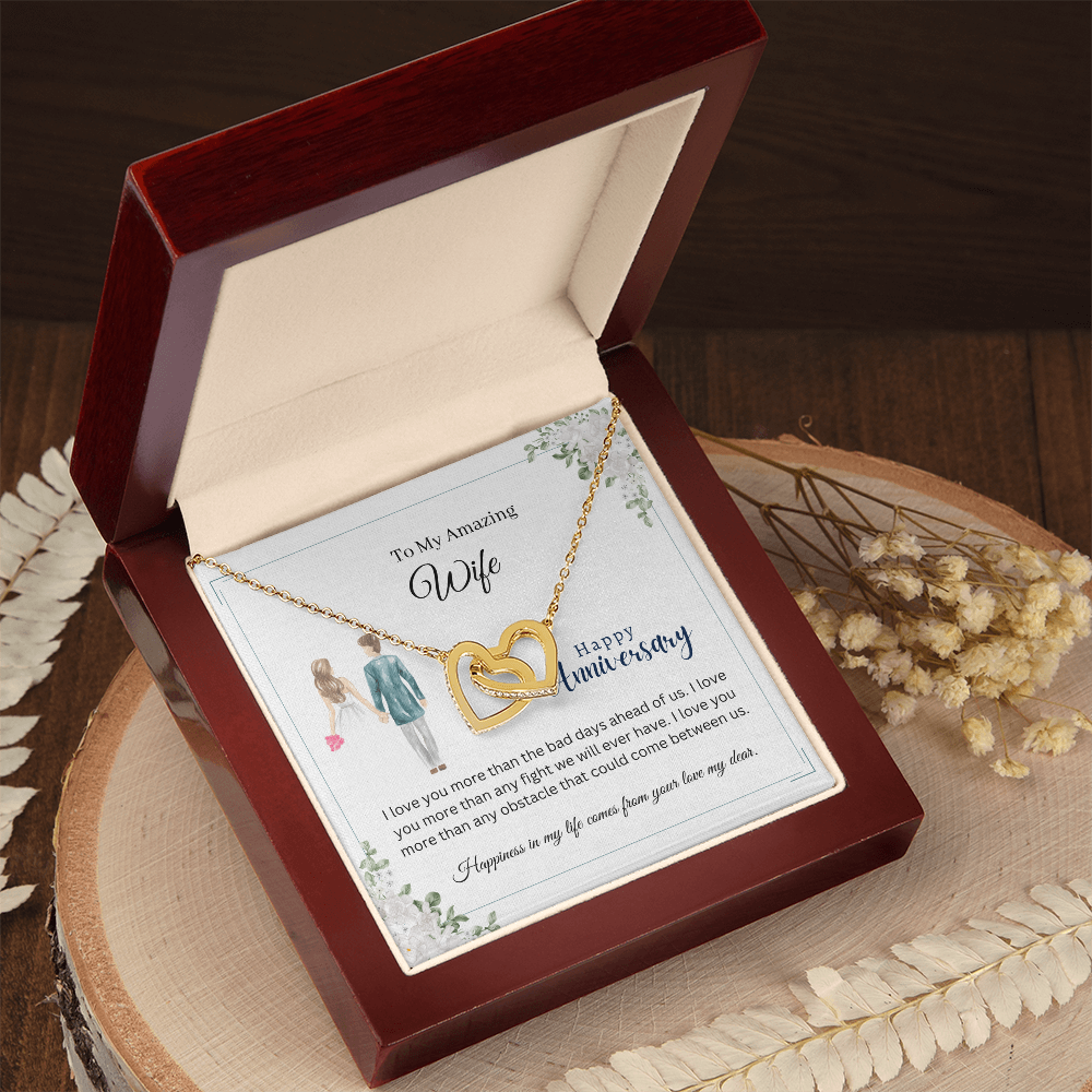 To My Amazing Wife – I Love You More Than Any Obstacle Between Us - Anniversary Necklace Gift