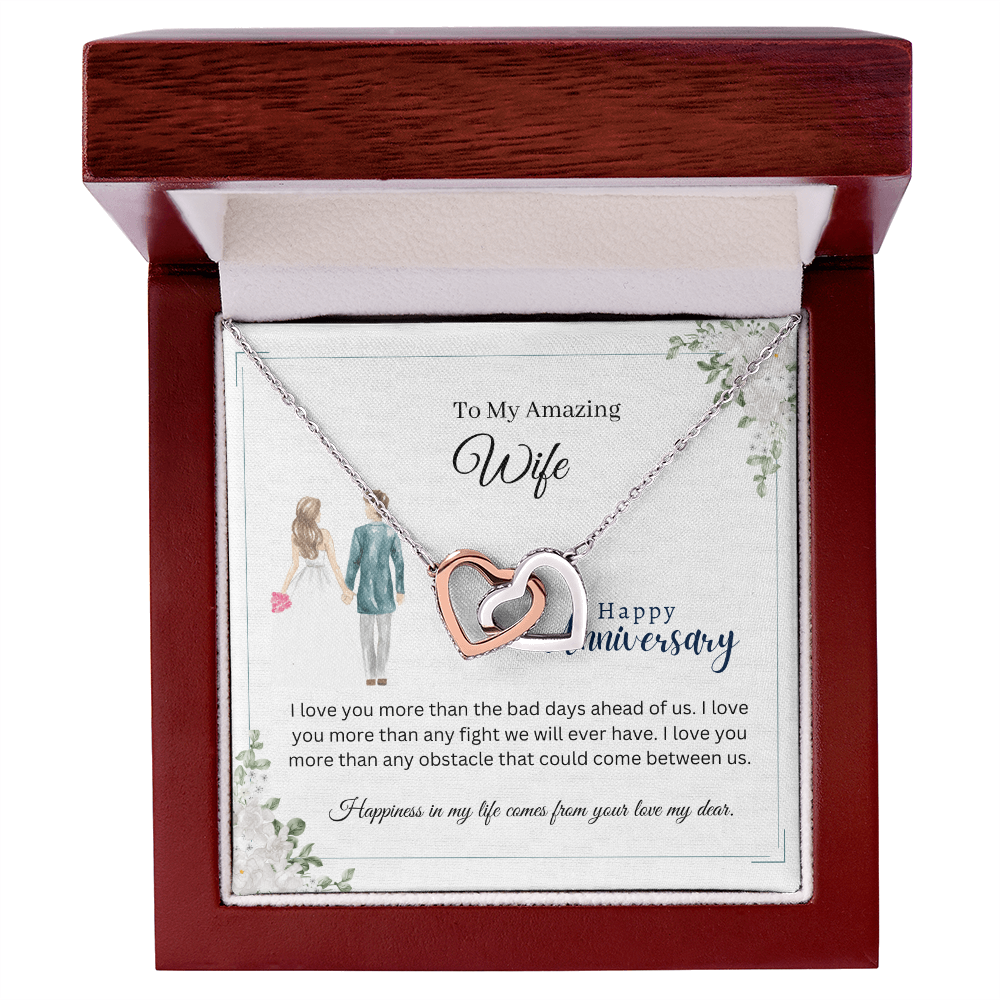 To My Amazing Wife – I Love You More Than Any Obstacle Between Us - Anniversary Necklace Gift