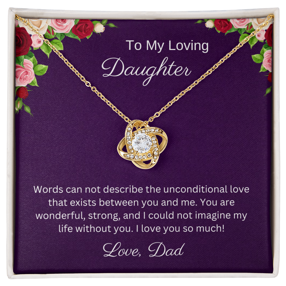 To My Loving Daughter – I Could Not Imagine Life Without You - Necklace Gift from Dad