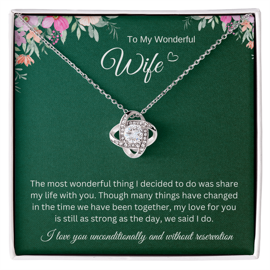 To My Wonderful Wife – My Love Is Still as Strong as the Day We Said “I Do” - Necklace Gift from Husband
