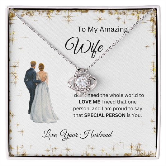 To My Amazing Wife – You Are That One Special Person - Necklace Gift from Husband