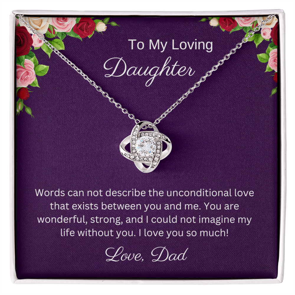 To My Loving Daughter – I Could Not Imagine Life Without You - Necklace Gift from Dad