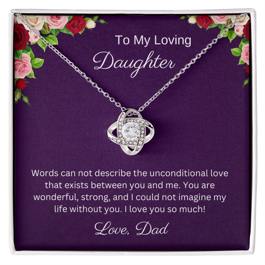 To My Loving Daughter – I Could Not Imagine Life Without You - Necklace Gift from Dad