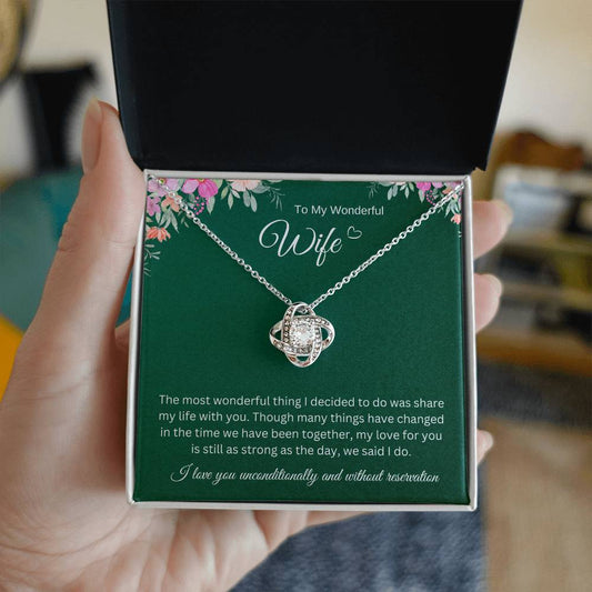To My Wonderful Wife – My Love Is Still as Strong as the Day We Said “I Do” - Necklace Gift from Husband
