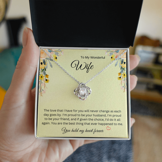 To My Wonderful Wife – You Hold My Heart Forever - Necklace Gift from Husband