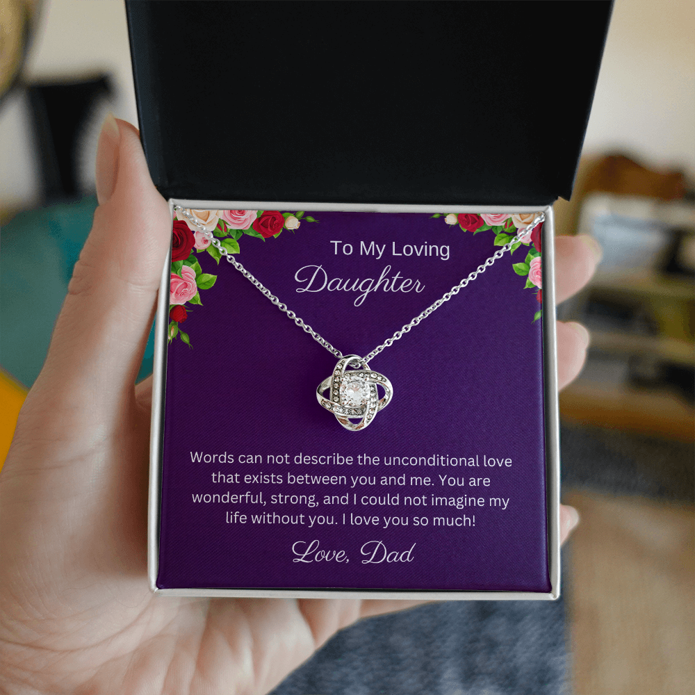 To My Loving Daughter – I Could Not Imagine Life Without You - Necklace Gift from Dad