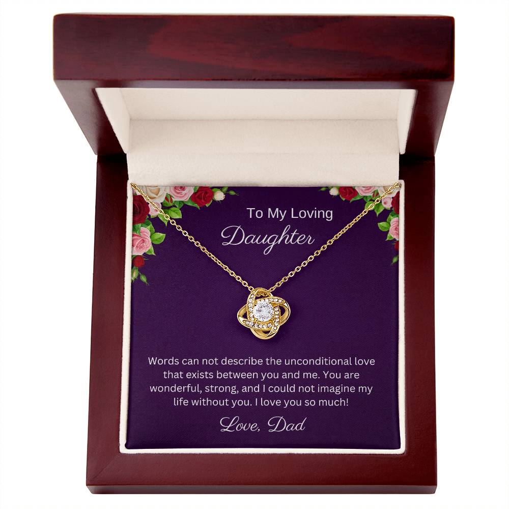To My Loving Daughter – I Could Not Imagine Life Without You - Necklace Gift from Dad
