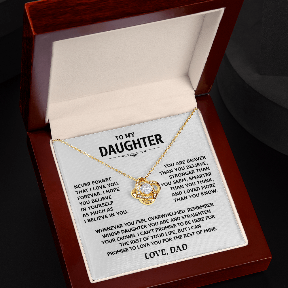 Daughter Gift From Dad, "Never Forget That I Love You"