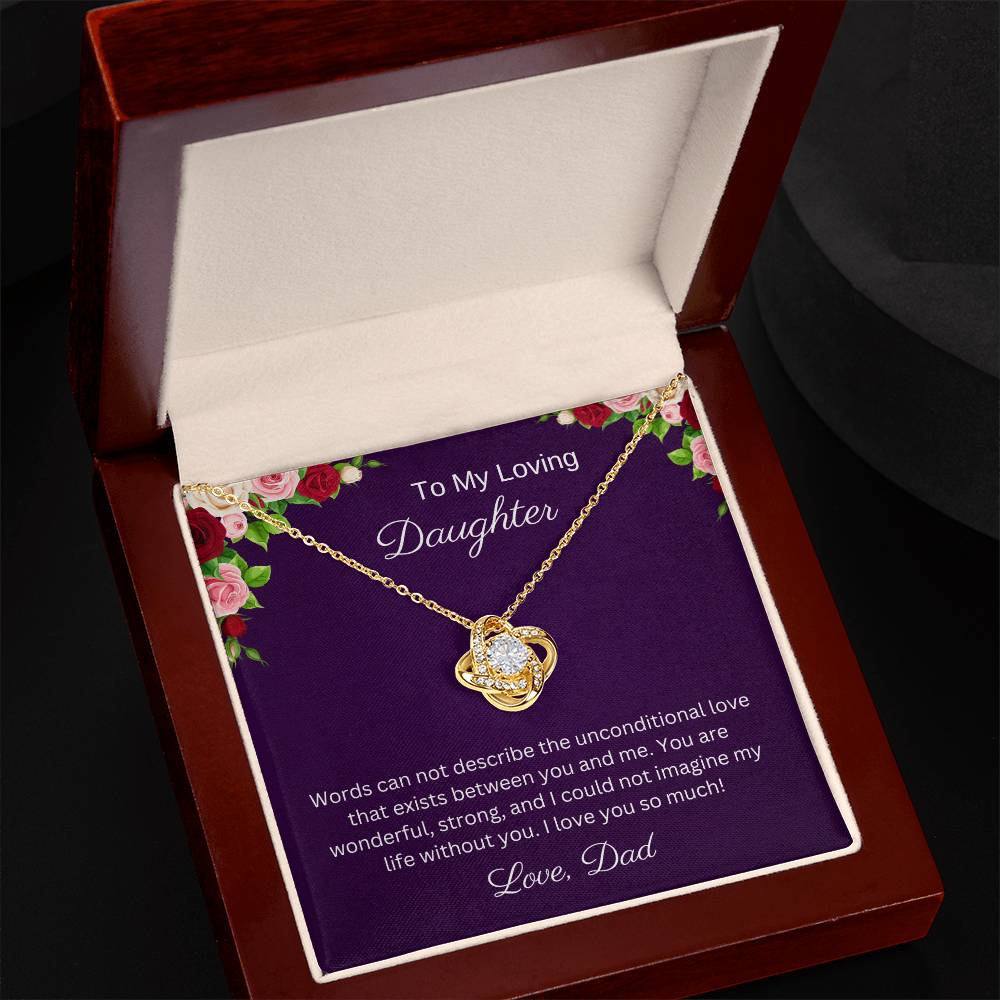To My Loving Daughter – I Could Not Imagine Life Without You - Necklace Gift from Dad