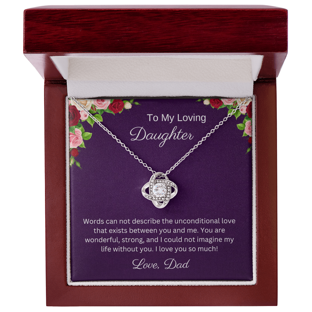 To My Loving Daughter – I Could Not Imagine Life Without You - Necklace Gift from Dad