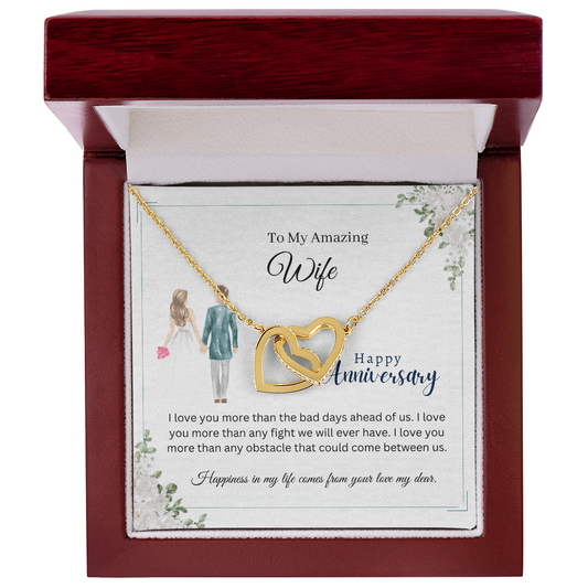 To My Amazing Wife – I Love You More Than Any Obstacle Between Us - Anniversary Necklace Gift
