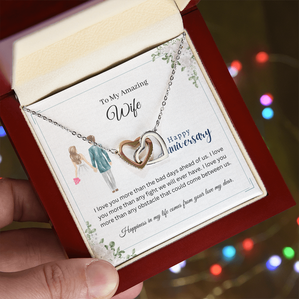 To My Amazing Wife – I Love You More Than Any Obstacle Between Us - Anniversary Necklace Gift